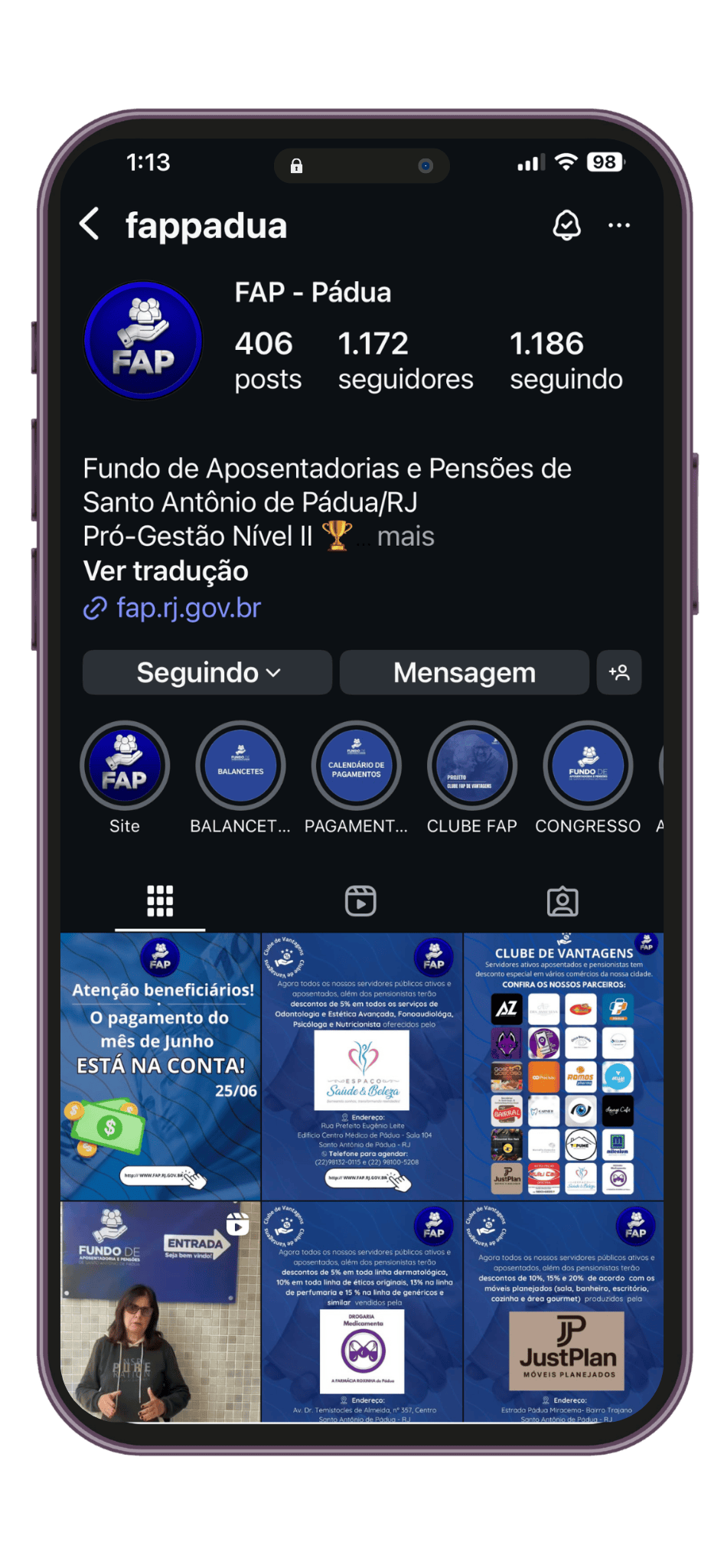 Instagram FAP Pádua